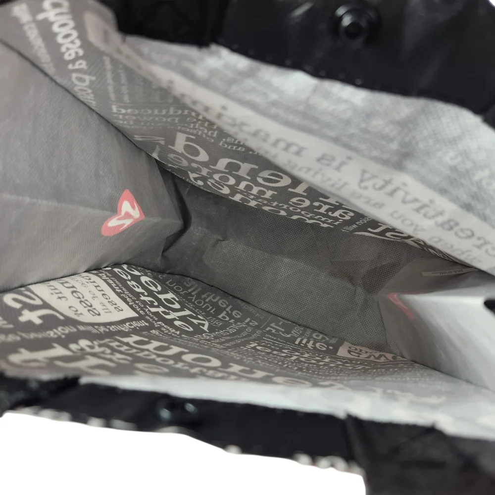 Lululemon Reusable Shopping Tote Bag Set (Lot of 2) - Red & Black Typography - Picture 7 of 9